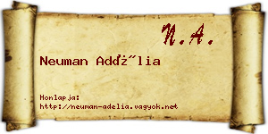 Neuman Adélia névjegykártya